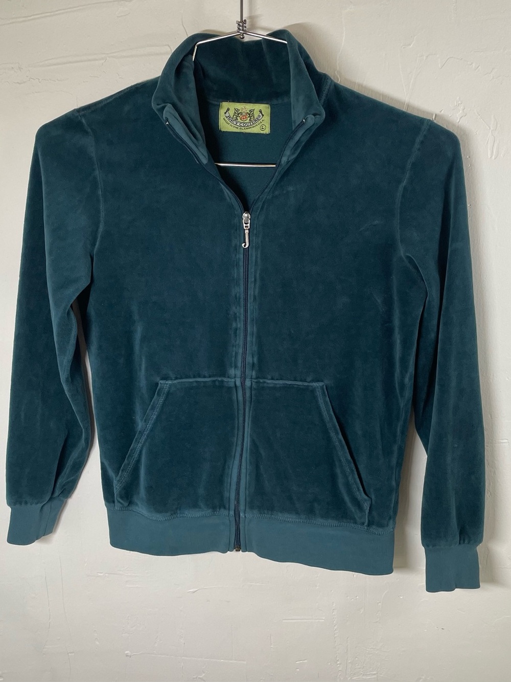 Vintage Juicy Couture Velour Turquoise Zip-Up Track Jacket